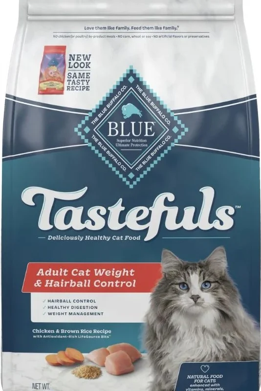 Blue Buffalo Hairball & Weight Control Natural Chicken & Brown Rice Adult Dry Cat Food 4.8 out of 5 stars. Read reviews for average rating value is 4.8 of 5. Read 229 Reviews Same page link. 4.8   (229) Write a review