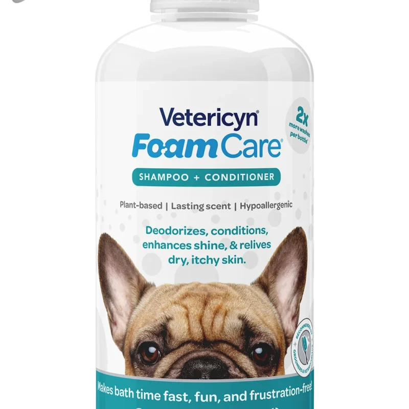 Vetericyn FoamCare Sprayable Shampoo + Conditioner for Dogs & Cats, 16-ounce